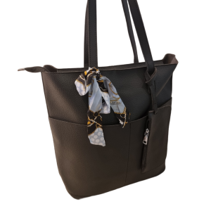 BOLSA GRANDE COM LENÇO E BOLSINHA DE MÃO